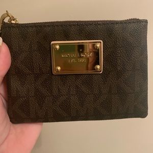 Authentic MK coin wristlet